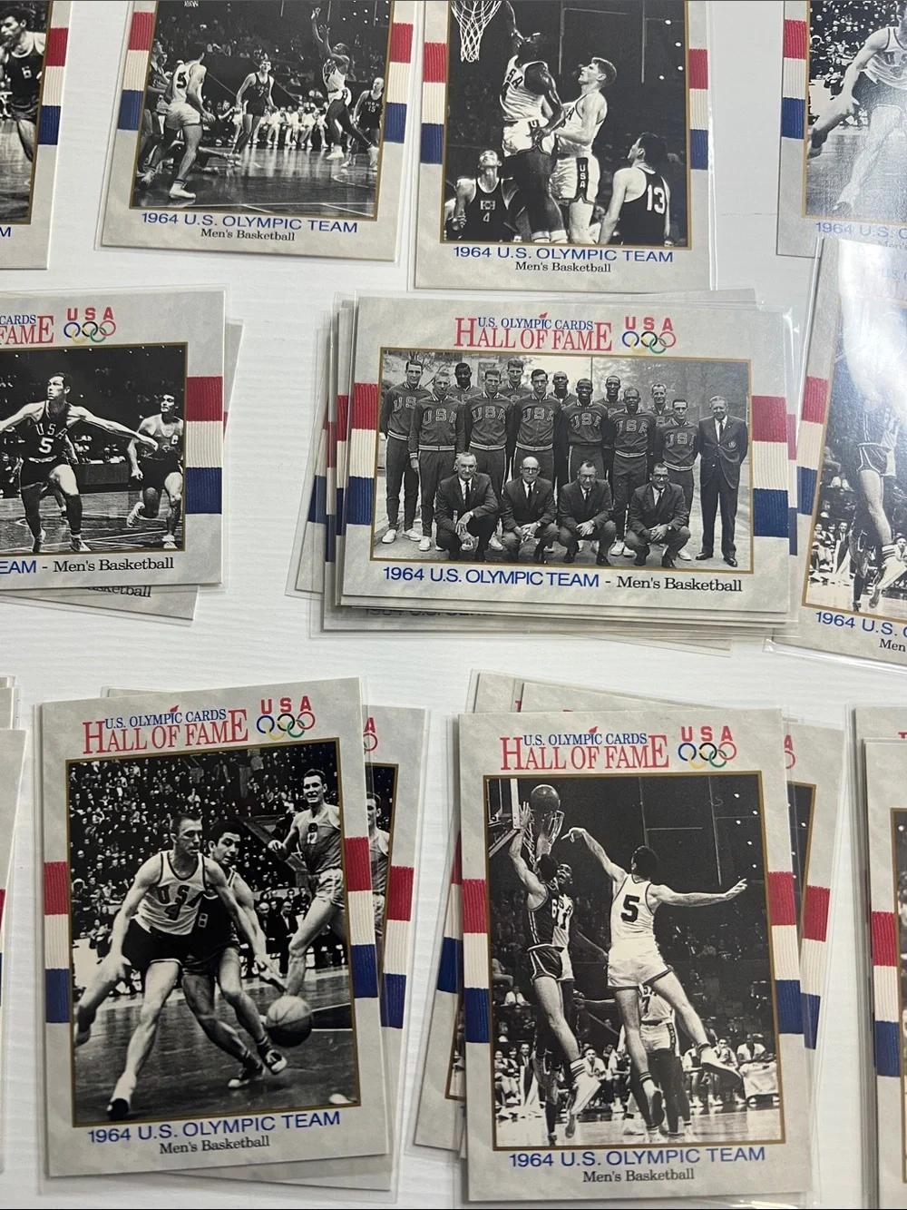 50+ Vintage US Olympics Basketball Hall of Fame Trading Cards